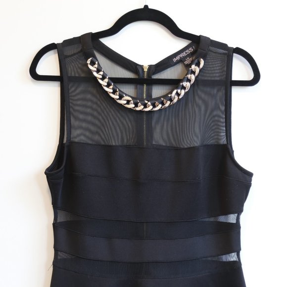 Black Mesh Dress - Picture 3 of 7